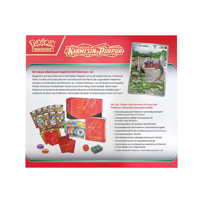 Pokémon Top-Trainer Box Karmesin & Purpur Koraidon- Deutsch